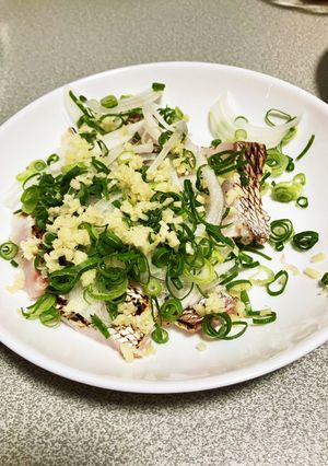 薬味たくさん・鯛のたたき-レシピのメイン写真