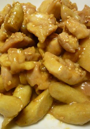 ☼鶏もも肉とごぼうのにんにく味噌炒め-レシピのメイン写真