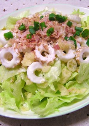 ◆ぽん酢ドレで◆揚げ玉とちくわのサラダ-レシピのメイン写真