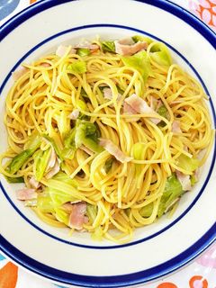★ワンパン★キャベツとベーコンのパスタ-レシピのメイン写真