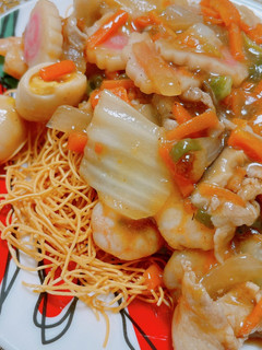 1から作るあんかけ皿うどん-レシピのメイン写真