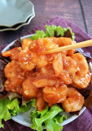 焼き肉たれで本格絶品エビチリ！-レシピのメイン写真