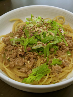 汁なし担々麺風 スパゲティ-レシピのメイン写真