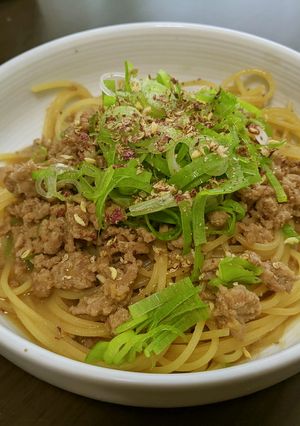 汁なし担々麺風 スパゲティ-レシピのメイン写真