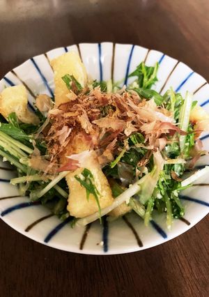 水菜と油揚げのサラダ-レシピのメイン写真