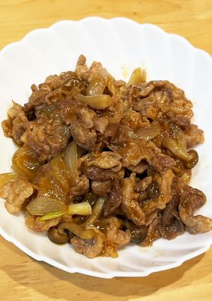 覚えやすい！材料ほぼ2！甘辛豚こま炒め-レシピのメイン写真
