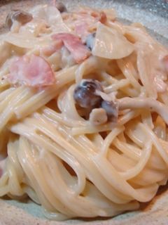 ベーコン&きのこのクリームパスタ-レシピのメイン写真