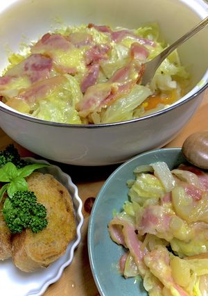 野菜重ねて♪ チーズベーコン鍋-レシピのメイン写真