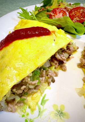 オムレツ【白菜＊椎茸＊豚ひき肉】-レシピのメイン写真