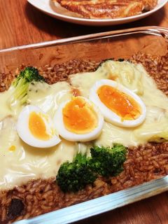 伸びたパスタ救済!焼きカレードリア風-レシピのメイン写真