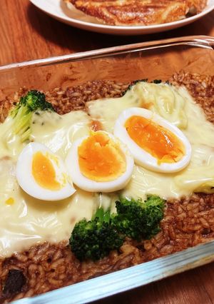 伸びたパスタ救済!焼きカレードリア風-レシピのメイン写真