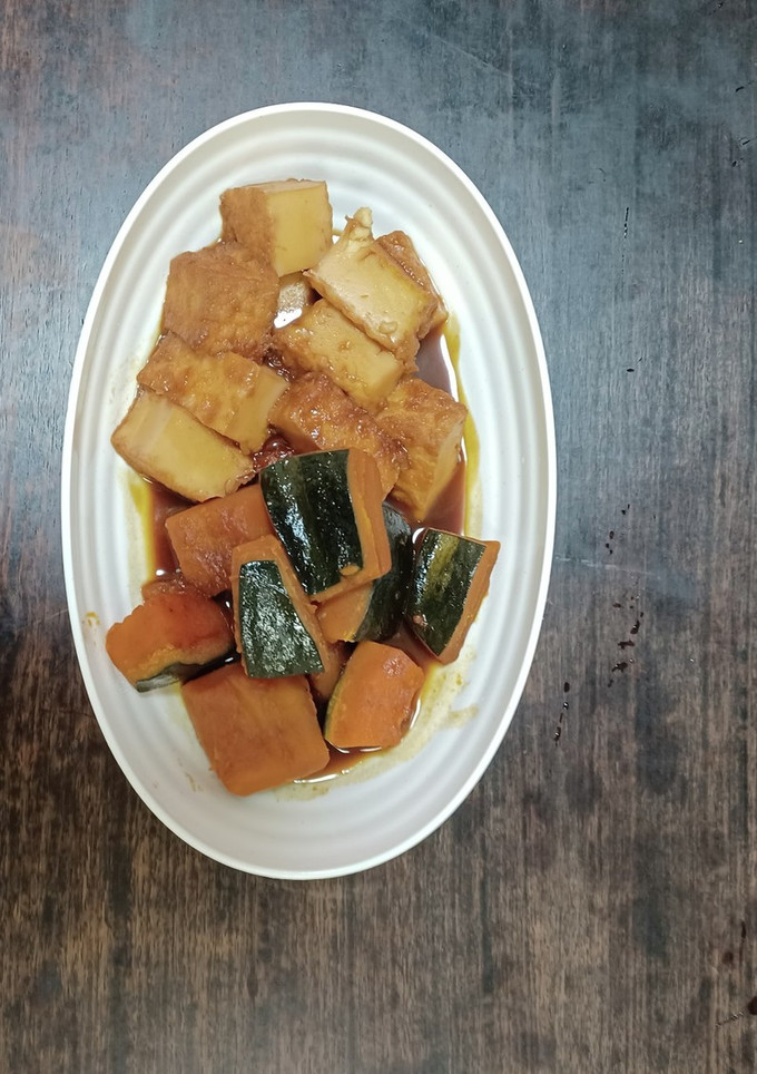かぼちゃと厚揚げの煮物-レシピのメイン写真