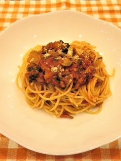 ほうれん草入りトマトパスタ-レシピのメイン写真