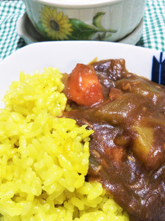 くちなしの実で サフランライス風ご飯-レシピのメイン写真