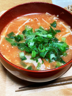 今日のみそ汁。洋風トマト味噌汁-レシピのメイン写真