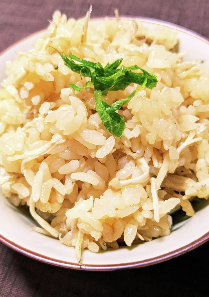 しらすとえのきのポン酢炊き込みご飯-レシピのメイン写真