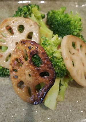 ブロッコリー&れんこん　からし醤油サラダ-レシピのメイン写真