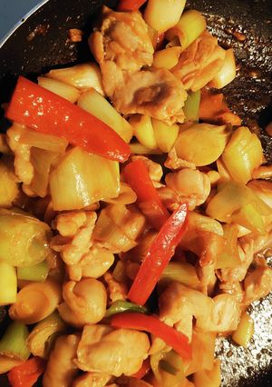 鶏葱ケチャップ炒め-レシピのメイン写真