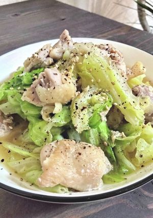 【レンチン10分】キャベツと鶏肉の旨塩煮-レシピのメイン写真
