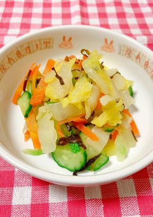 保育園給食★白菜の塩昆布和え-レシピのメイン写真