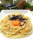 合体！カルボナーラ明太子パスタ