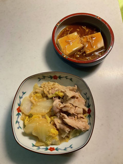 白菜豚しゃぶ肉大蒜味噌鍋きのこ豆腐餡掛け-レシピのメイン写真