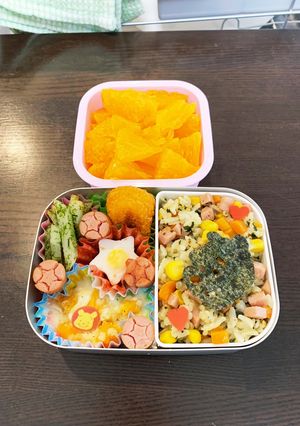 プーさんピラフ風☆幼稚園保温庫用☆2歳-レシピのメイン写真