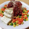 豆腐タワーのミニトマトソース