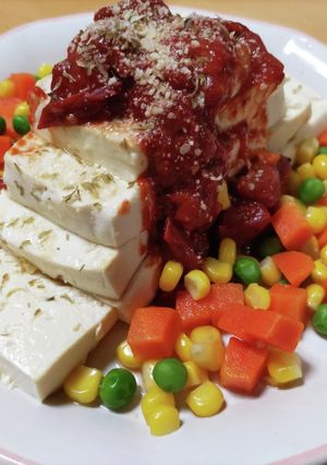 豆腐タワーのミニトマトソース-レシピのメイン写真