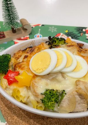 市販ホワイトソースで簡単ペンネグラタン♡-レシピのメイン写真