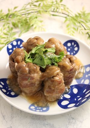 簡単！ぶなしめじ肉巻き　白だし煮　-レシピのメイン写真