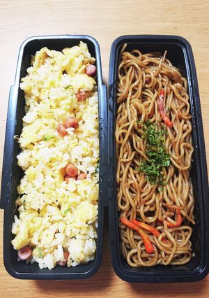 R4/12/2 炒飯&焼きそば弁当-レシピのメイン写真