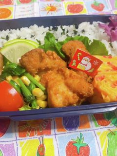 時短お弁当盛り付け記録 からあげ 次男-レシピのメイン写真