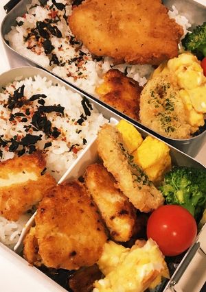 社会人息子、大学1息子　弁当-レシピのメイン写真