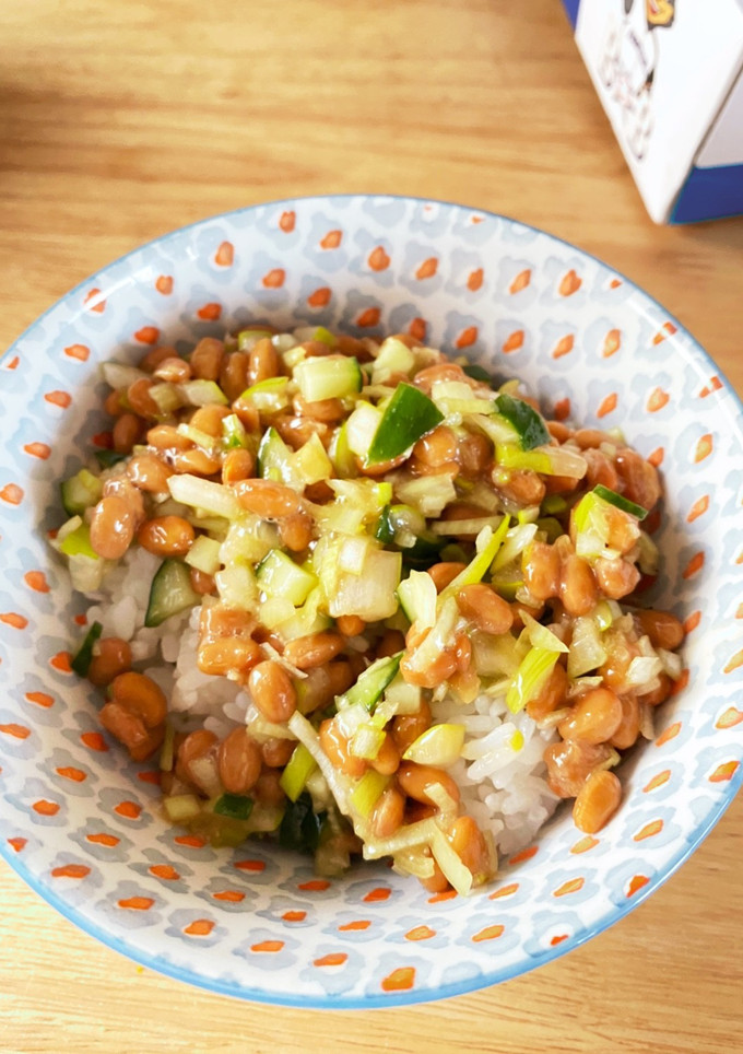 納豆ご飯　ネギときゅうり-レシピのメイン写真