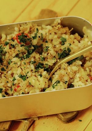 メスティンでガーリックライス/キャンプ飯-レシピのメイン写真