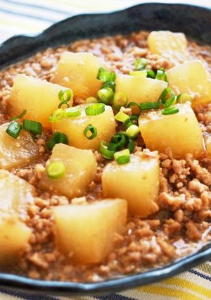 大根の煮物～ひき肉あんかけ添え～-レシピのメイン写真
