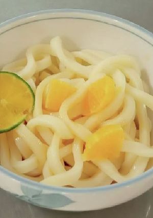 青みかんと醤油のつゆなし冷製うどん-レシピのメイン写真