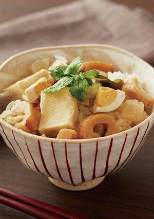 おでんとこうや豆腐の炊き込みご飯-レシピのメイン写真