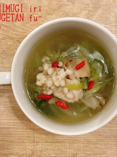 食べるスープ『もち麦入り サムゲタン風』-レシピのメイン写真
