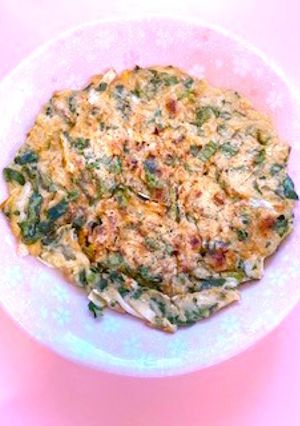 春菊と納豆のトロトロお好み焼き-レシピのメイン写真