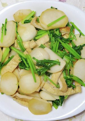油揚げとかぶの醤油炒め-レシピのメイン写真