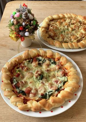 1時間で完成*クリスマス*リースピザ-レシピのメイン写真