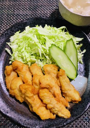 スパイシーとり天&ワンタンスープ-レシピのメイン写真