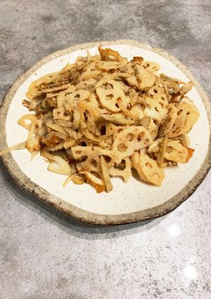 れんこんの明太子炒め-レシピのメイン写真