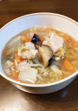 優しいお味！キャベツたっぷりスープパスタ-レシピのメイン写真