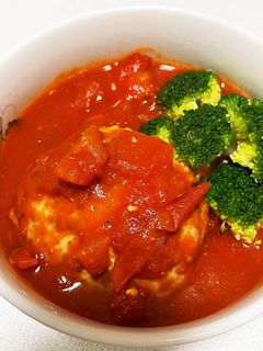 簡単ふわふわ煮込みハンバーグ-レシピのメイン写真