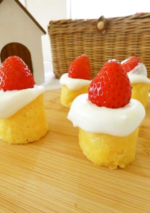 卵1個！レンジでキャンドルケーキ-レシピのメイン写真