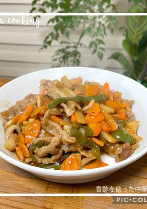 簡単中華！豚肉と野菜の黒酢炒め-レシピのメイン写真