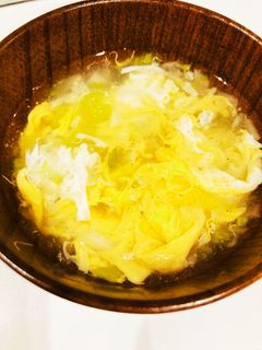 蕪の葉と皮の卵スープ-レシピのメイン写真
